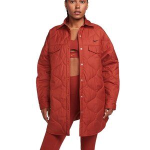 Nike Women's Essential Sportswear Quilted Trench | Burnt Orange | Size XS